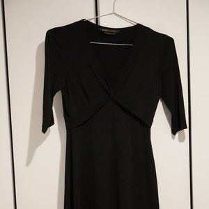 BCBG MAXARIZA Black Fitted Long-Sleeve Dress